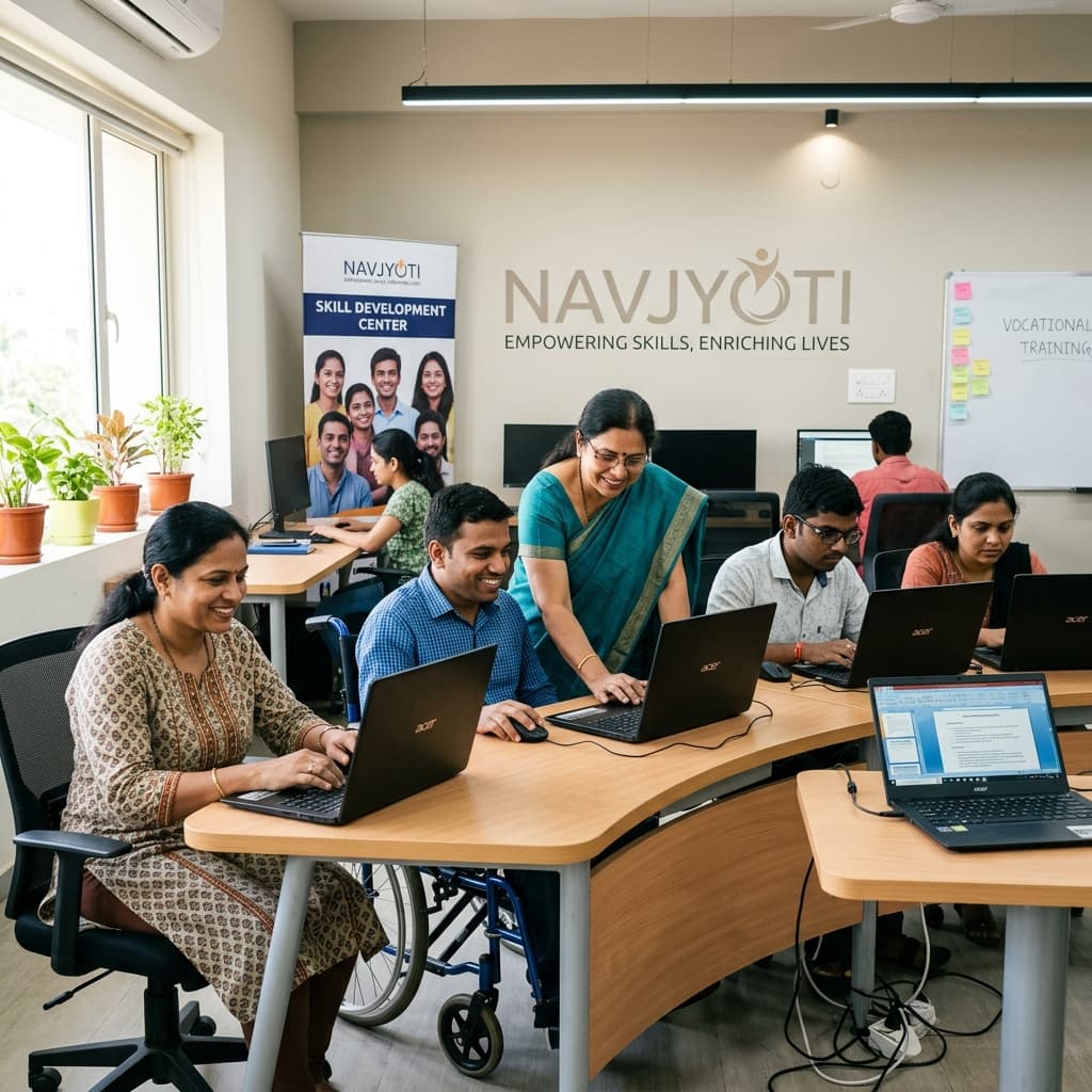 Trainer building a professional profile with supporting material